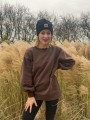 DAMSKA BLUZA LONG BRĄZOWA
