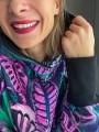 DAMSKA BLUZA HOODIE FIOLETOWE LIŚCIE