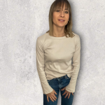 Longsleeve ELEN biały piasek