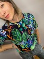 DAMSKA KOSZULKA LUŹNA SUKULENTY