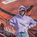 BLUZA Z KAPTUREM LILA