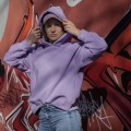 BLUZA Z KAPTUREM LILA