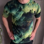 Męska koszulka - ZIELONY LAS