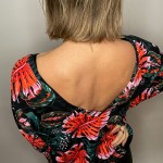 Damska bluzka - CZERWONA MONSTERA