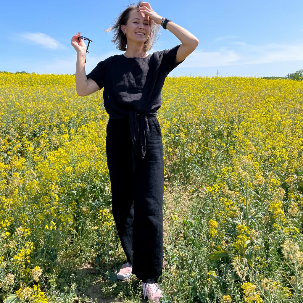 MUŚLINOWE SPODNIE CZARNE