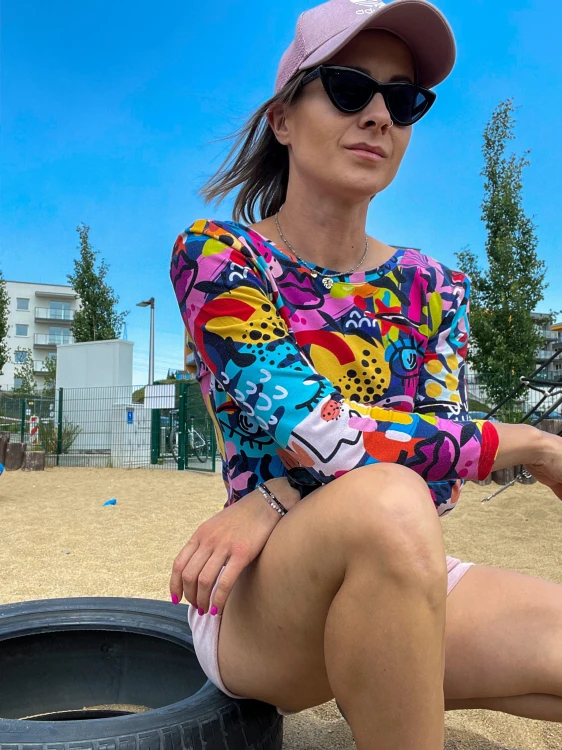 Longsleeve damski Pink Abstract