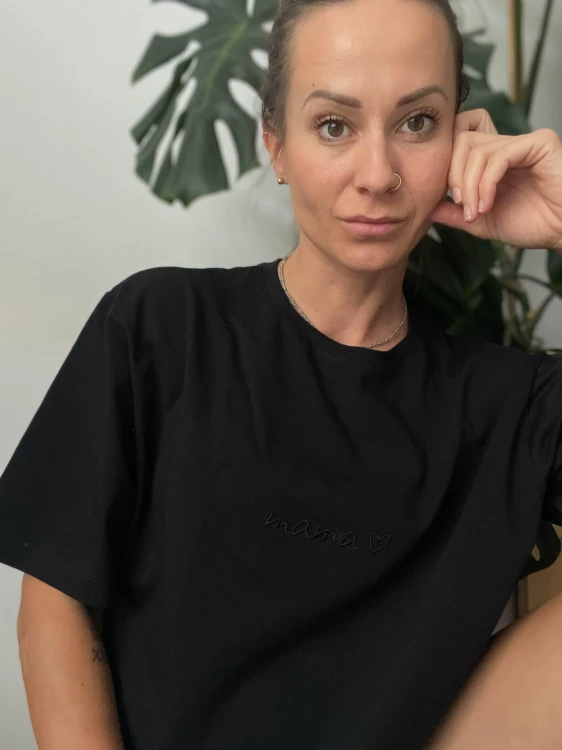 Damska bluzka MAMA czarna