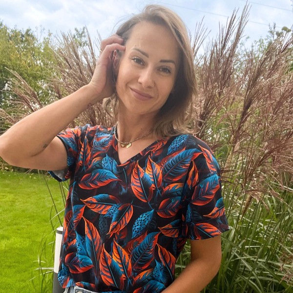 Koszulka V - neck KAKAOWIEC