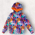 Bluza z kapturem POMARAŃCZOWA ABSTRAKCJA