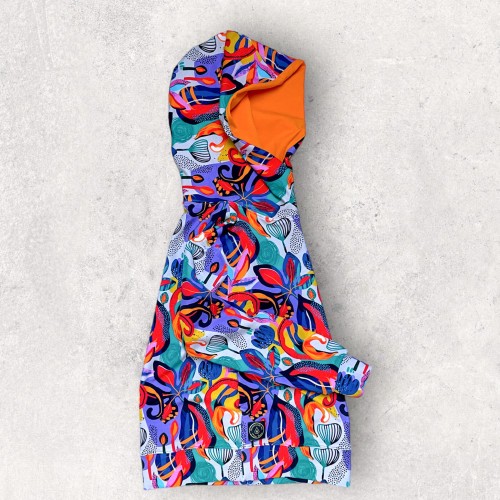 Bluza z kapturem POMARAŃCZOWA ABSTRAKCJA