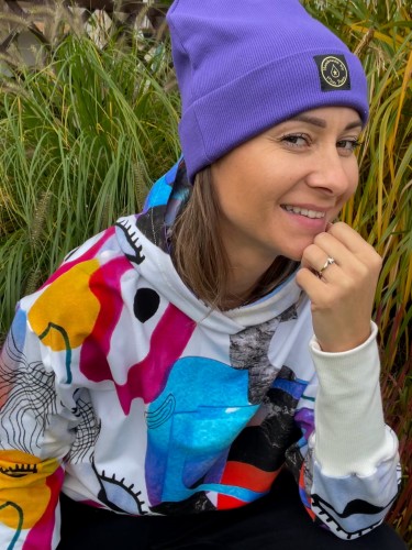 Czapka BEANIE  fioletowa