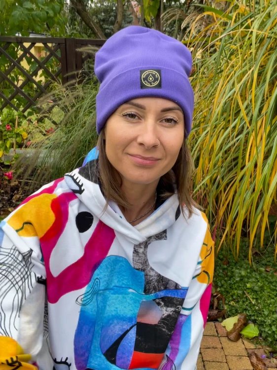 Czapka BEANIE  fioletowa