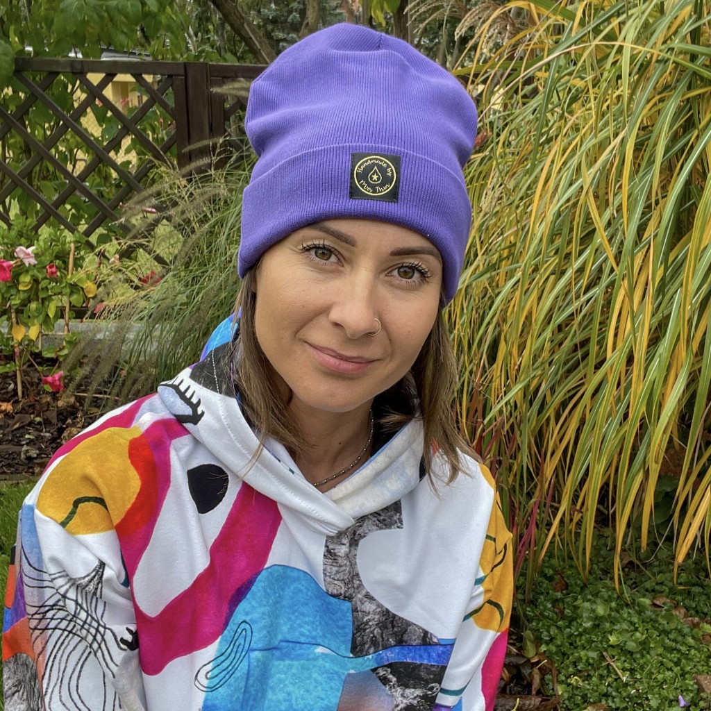 Czapka BEANIE  fioletowa