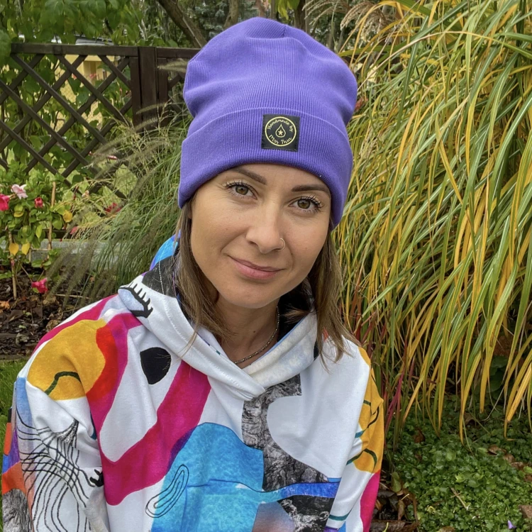 Czapka BEANIE  fioletowa