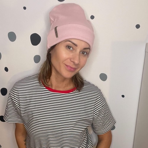 Czapka  BEANIE  brudny róż