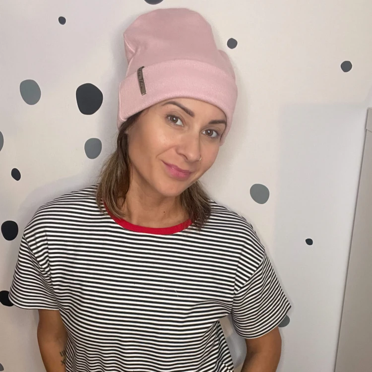 Czapka  BEANIE  brudny róż