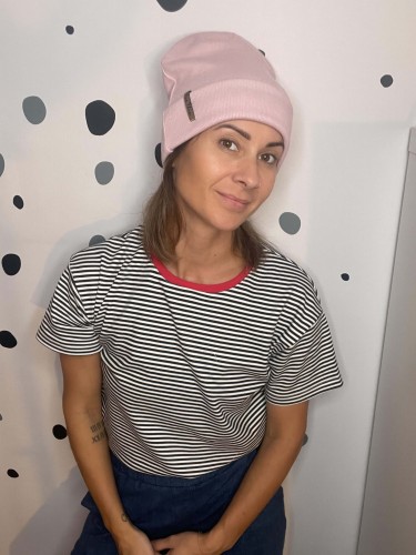 Czapka  BEANIE  brudny róż