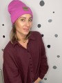 Czapka CZEŚĆ różowy fiolet