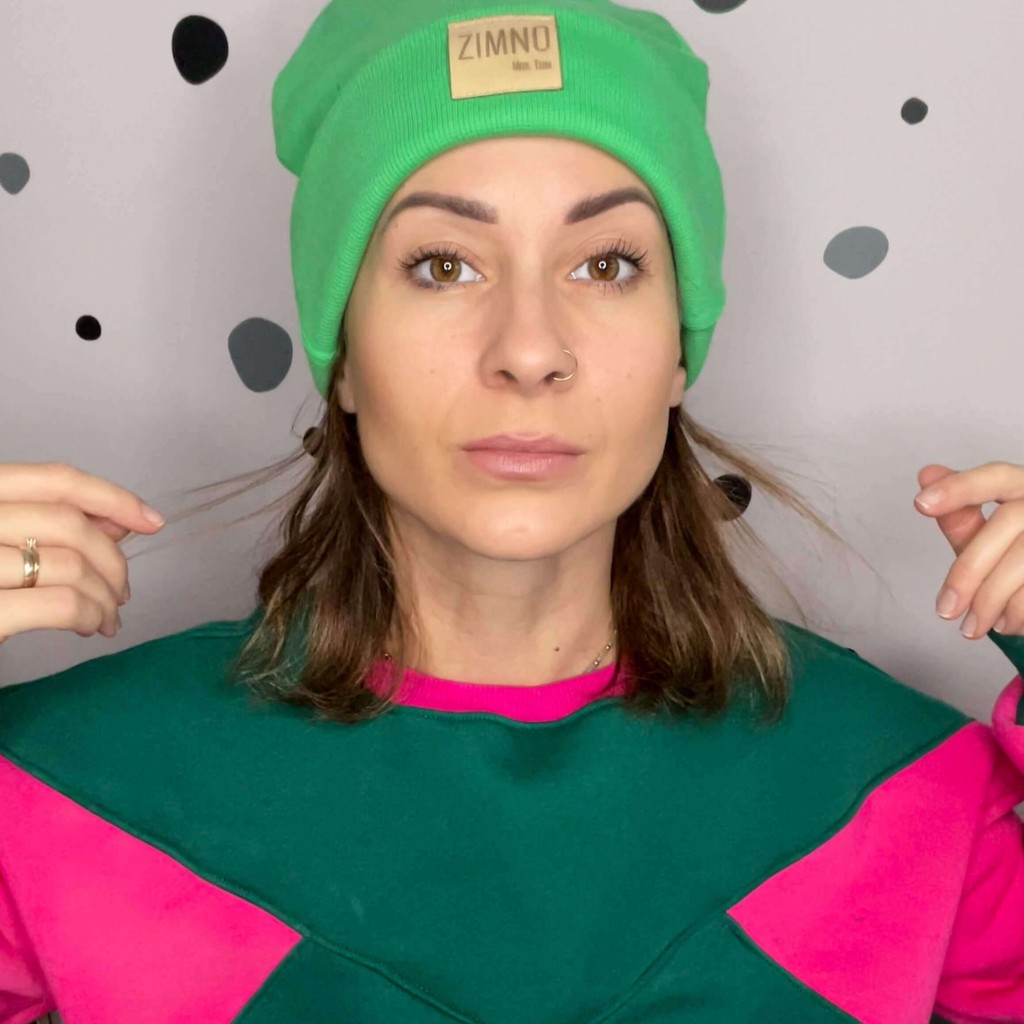 Czapka ZIMNO soczysta zieleń