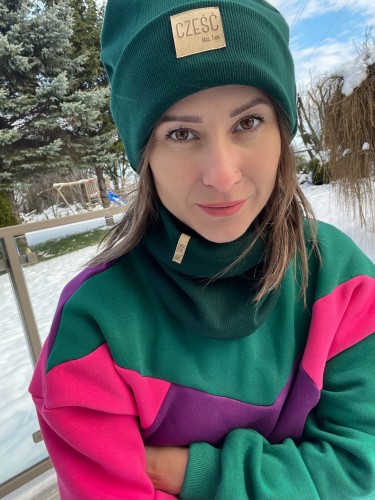 czapka beanie butelkowa zieleń