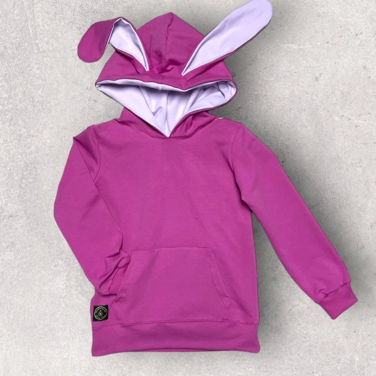 Bluza USZY KRÓLIKA różowy fiolet