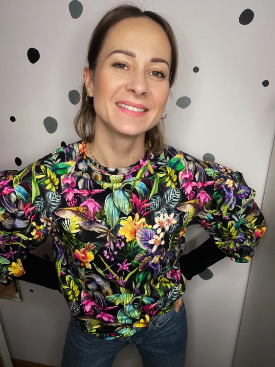DAMSKA BLUZA BUFF KWIATY ORIENTU