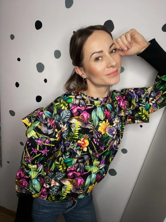 DAMSKA BLUZA BUFF KWIATY ORIENTU