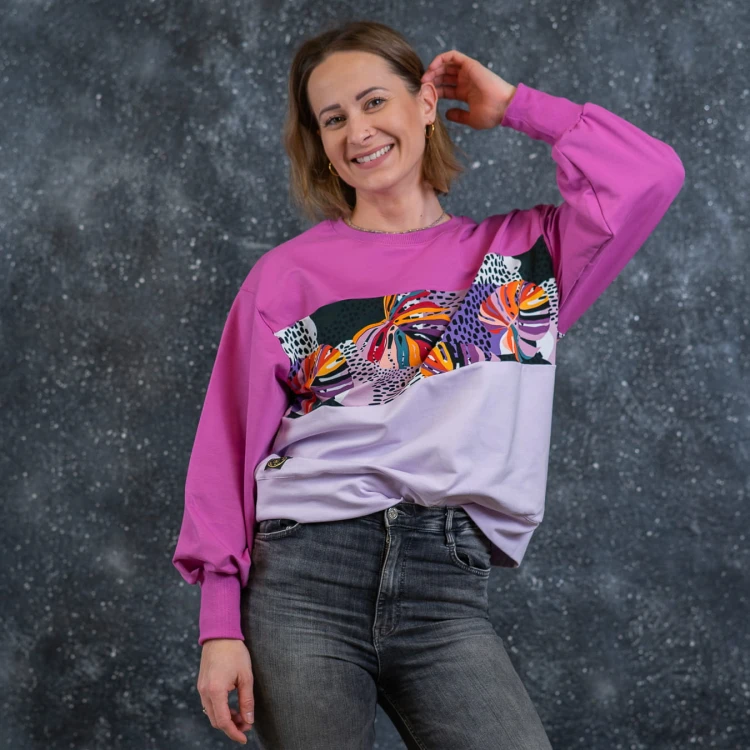 Bluza PATCHWORK DELIGHT monstera