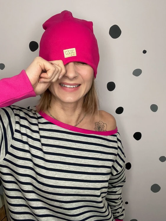 Czapka SMERFETKA magenta