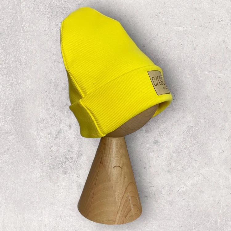 Czapka beanie CZEŚĆ żółta