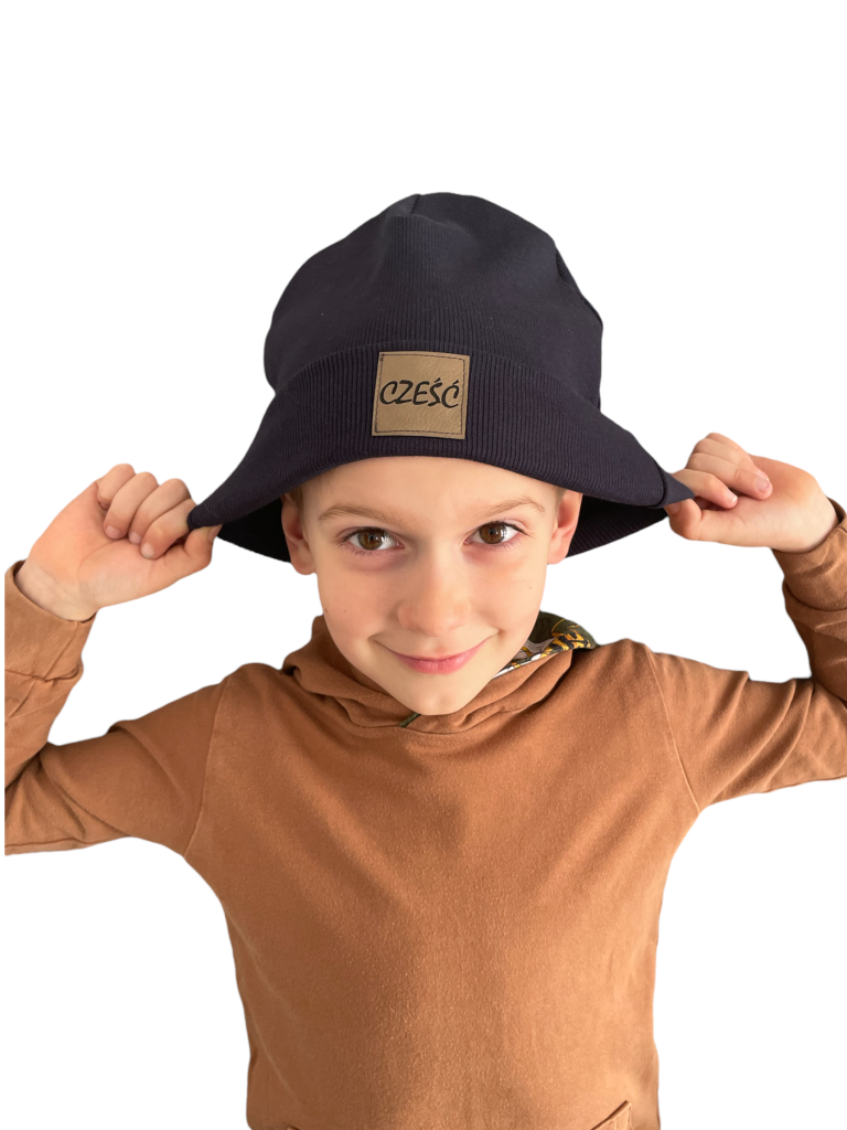 Dzianina prążkowana Ciemny granat