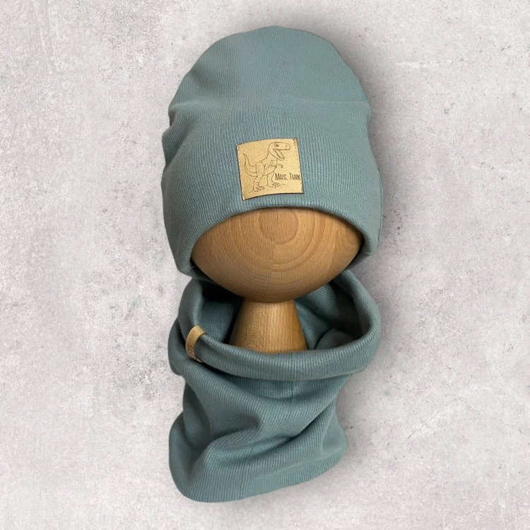 Czapka dziecięca T-rex MINERAL BLUE