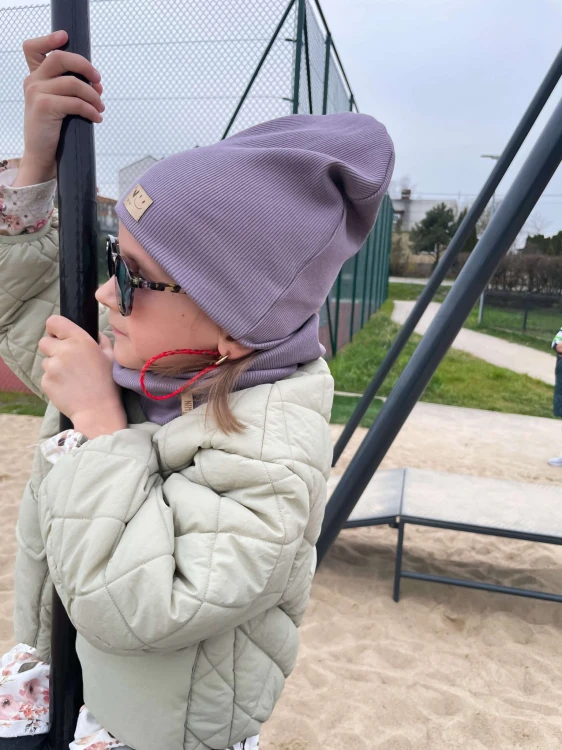 Czapka dziecięca SMERFETKA Dusty violet