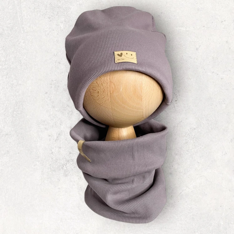 Czapka dziecięca SMERFETKA Dusty violet