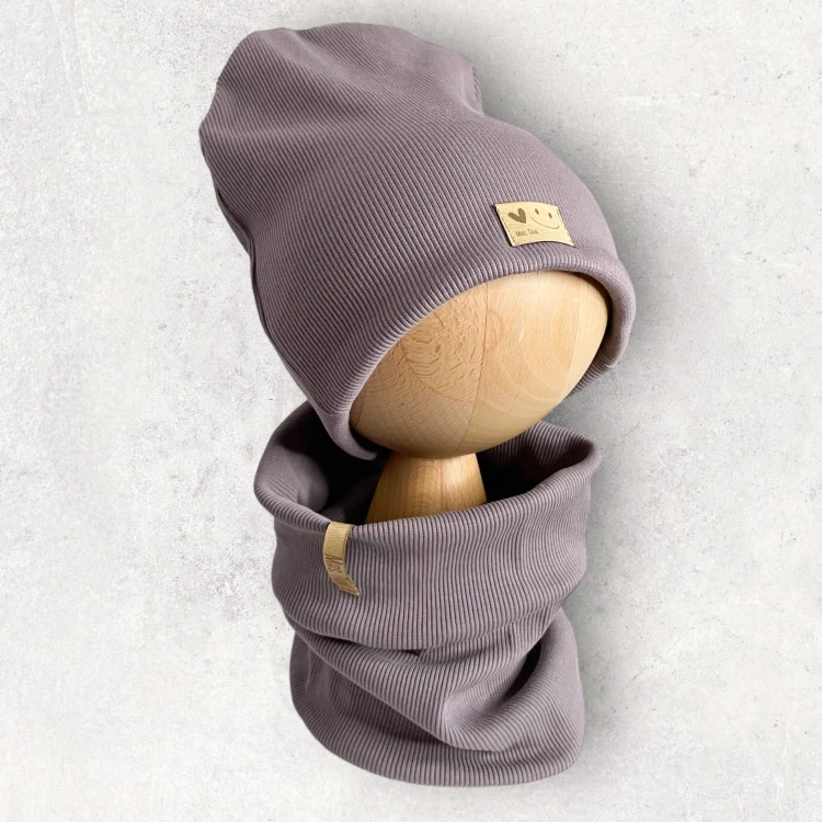Czapka dziecięca SMERFETKA Dusty violet