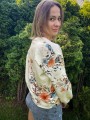 Bluza V-neck MOTYL orange