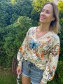 Bluza V-neck MOTYL orange