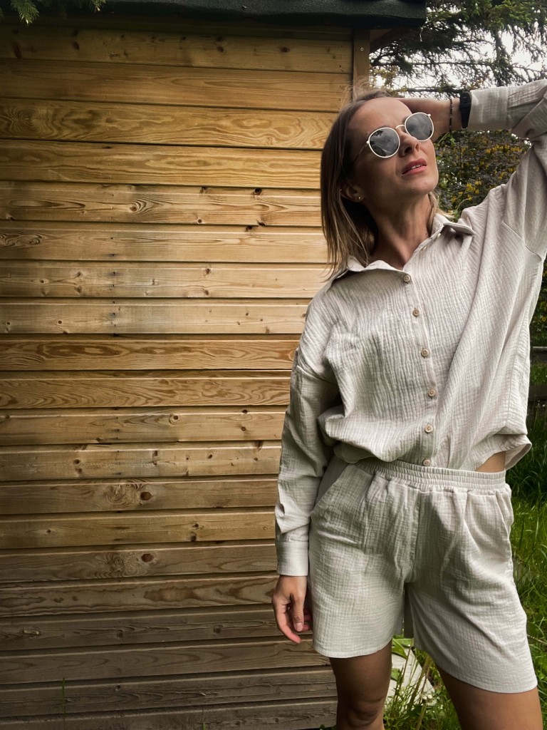 Damska koszula MUŚLINOWA  latte