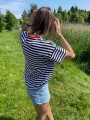 Koszulka v-neck PASKI red