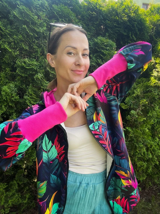 Rozpinana bluza NEW JUNGLE pink