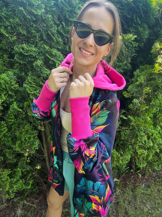 Rozpinana bluza NEW JUNGLE pink