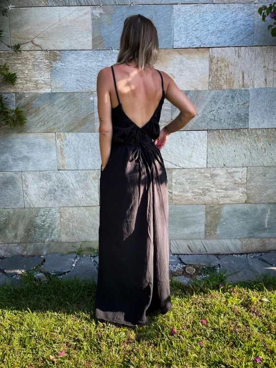 Sukienka muślinowa maxi VERANO black