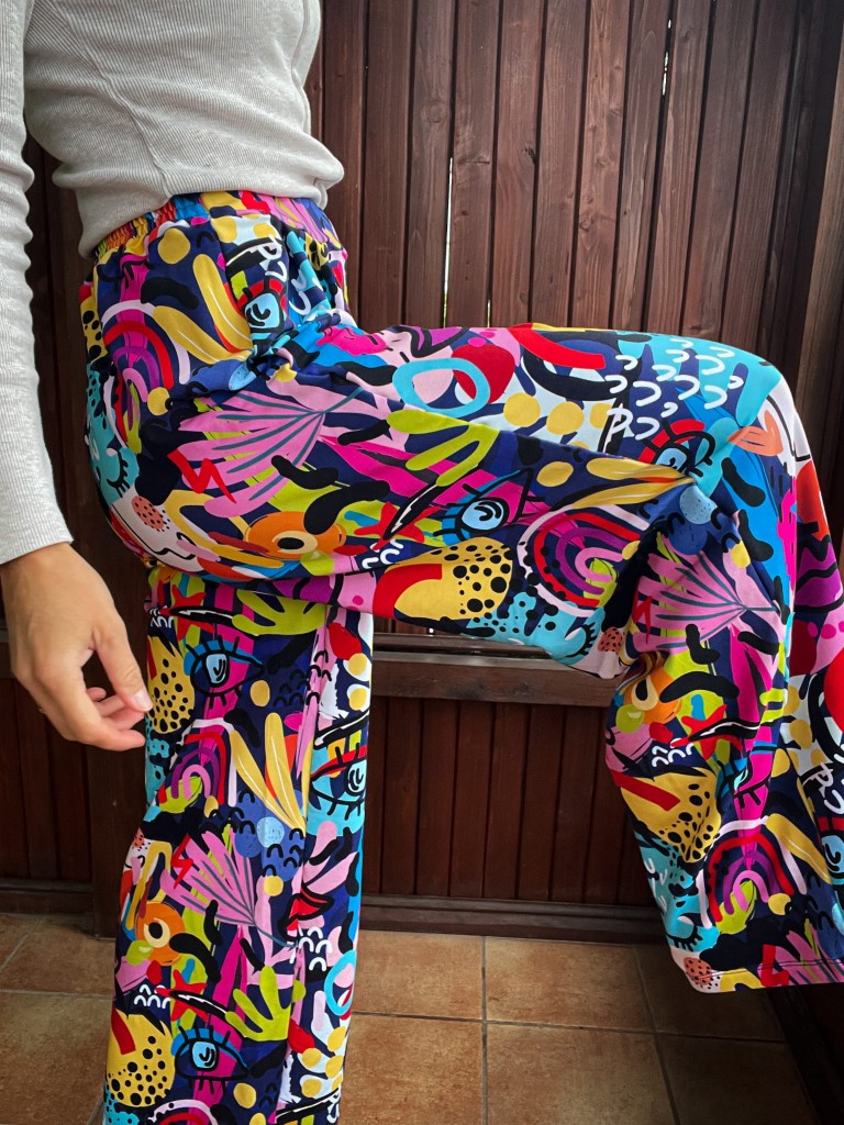 Spodnie PALAZZO abstrakcja