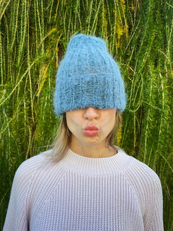 Czapka ALPAKA/MERINO jeans