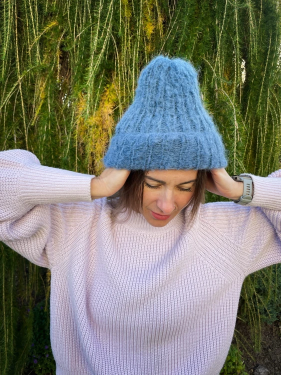 Czapka ALPAKA/MERINO jeans
