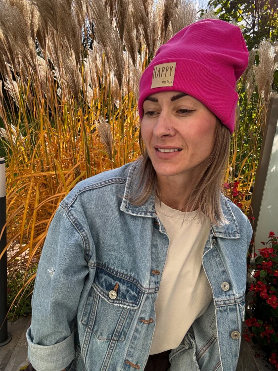 Beanie FUKSJA happy