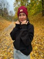 Czapka beanie COFFEE bordo