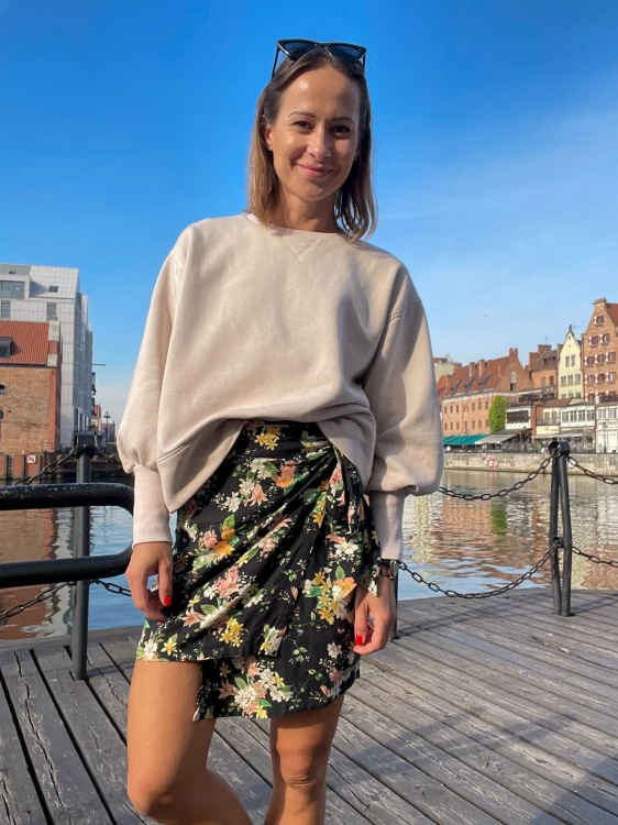 Damska bluza Nina oversize z bufiastym rękawem