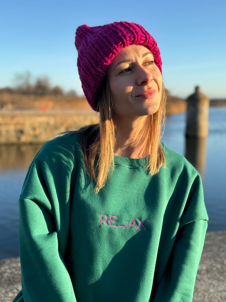 Bluza RELAX  butelkowa zieleń