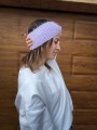 Opaska twist ALPAKA/MERINO liliowa